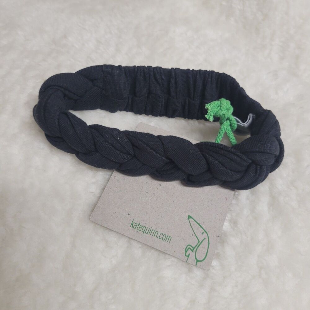 Kate Quinn Black Full Braided Headband
